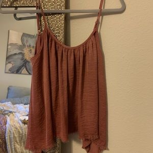 Orange Draped Tank